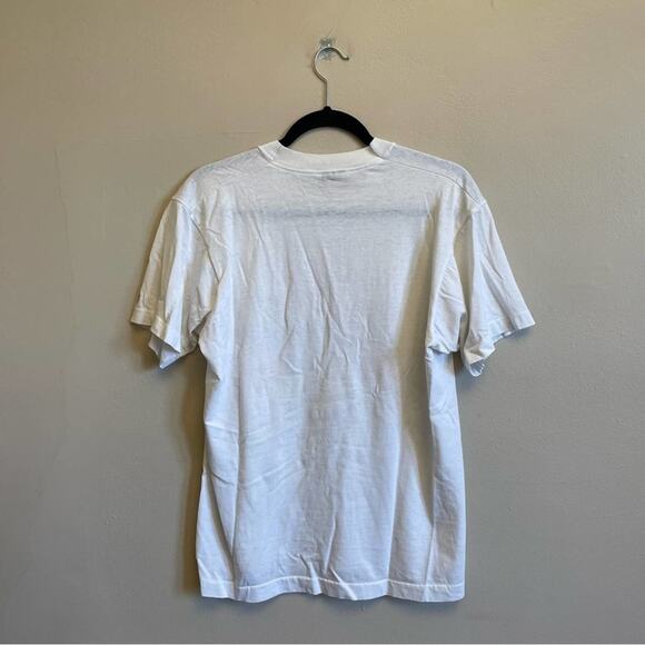 Vintage L white short sleeve t-shirt “Aged to Perfection” wine - Picture 5 of 7